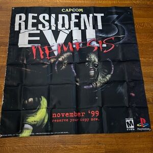 Capcom PlayStation 1999 Resident Evil 3 Nemesis Flag Poster 4FTx4FT